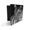 Glasdekor skrinka na kľúče - tiger biely