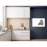 Sklenená magnetická tabuľa malá šedá mačka