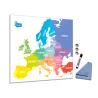 Štvorcová magnetická tabuľa farebná mapa Európy