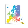 Metalová magnetická tabule - barevná mapa světa vertikální
