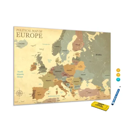 Mapa světa s hlavními městy horizontální