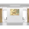 Metalová magnetická tabule - mapa světa s hlavními městy