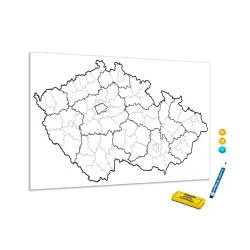 Magnetická tabule - slepá mapa Česká republika