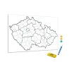 Magnetická tabule - slepá mapa Česká republika