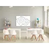 Plechová magnetická nástěnka - slepá mapa Česká republika
