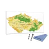 Mapa reliéf České republiky -podlouhlý obdelník