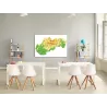 Metalová magnetická tabuľa - mapa reliéfu Slovenské republiky