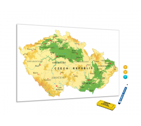 Mapa reliéfu České republiky